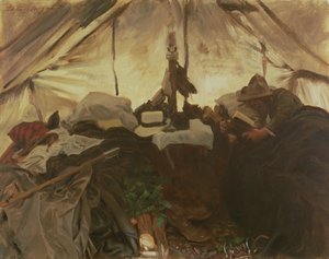 Wewnątrz namiotu w Canadian Rockies, 1916 autorstwa John Singer Sargent