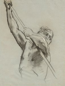 Męski tors z tyczką, 1890-1900. autorstwa John Singer Sargent