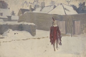 Manekin w śniegu, ok. 1893-5 autorstwa John Singer Sargent