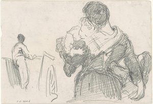Matka z Dzieckiem [recto], ok. godz. 1871-1872. autorstwa John Singer Sargent