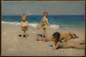 Kąpiące się neapolitańskie dzieci autorstwa John Singer Sargent