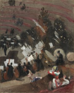Próba Orkiestry Pasdeloup w Cyrku Zimowym, ok. godz. 1879. autorstwa John Singer Sargent