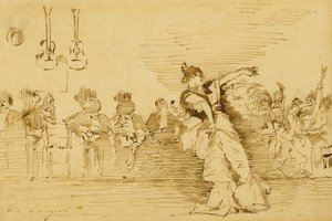 Szkic po „El Jaleo” autorstwa John Singer Sargent