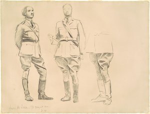 Studia dla oficerów generalnych I wojny światowej 1920-1922. autorstwa John Singer Sargent