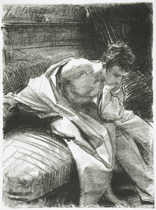 Studium siedzącego młodego mężczyzny autorstwa John Singer Sargent
