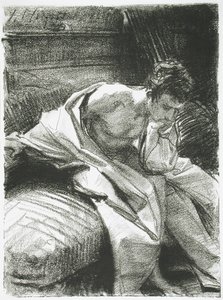 Studium młodego siedzącego mężczyzny, 1895 autorstwa John Singer Sargent