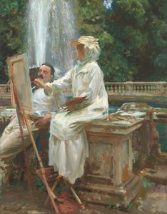 Fontanna, Villa Torlonia, Frascati, Włochy autorstwa John Singer Sargent