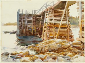 Nabrzeże w Ironbound, 1922 autorstwa John Singer Sargent