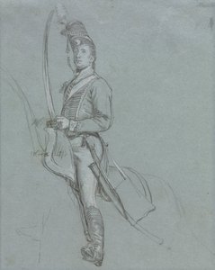 Oficer huzarów na koniu autorstwa John Singleton Copley