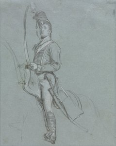 Oficer huzarów na koniu, 1812 r. autorstwa John Singleton Copley