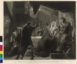 Priamus błagający Achillesa o martwe ciało Hektora autorstwa John Singleton Copley