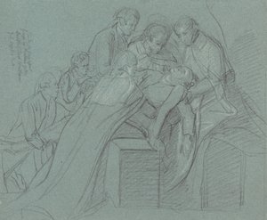 Studium dla Grupy Centralnej w „Śmierci hrabiego Chatham” autorstwa John Singleton Copley