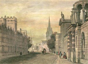 High Street, Oxford, grawerowane przez G. Hollisa, 1835