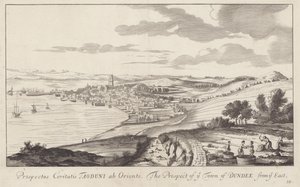 Obraz Dundee, Angus, Szkocja narysowany w 1693 r.