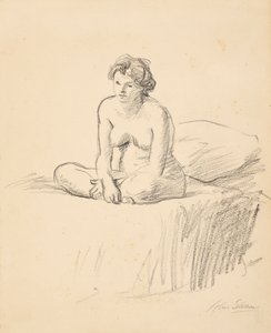 Siedząc nago autorstwa John French Sloan