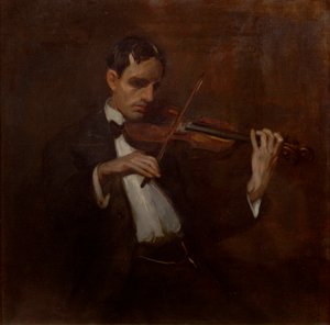 Skrzypek - Will Bradner (olej na płótnie) autorstwa John French Sloan