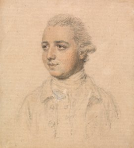 Portret młodego mężczyzny wzięty z życia, zwrócony w lewo