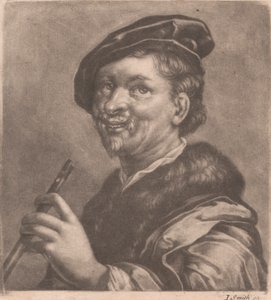Mężczyzna grający na flecie autorstwa John Smith