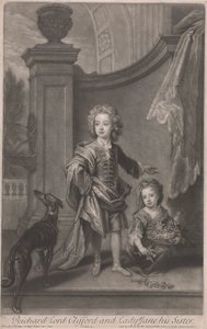 Richard, Lord Clifford (1695-1753) i jego siostra, Lady Jane Boyle (zm. 1780) autorstwa John Smith