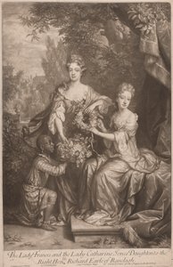 Lady Frances i Lady Catherine Jones Córki Wielce Szanownego Richarda Earla Ranleagh autorstwa John Smith