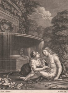 Wenus Wstrzymująca Adonisa przed pościgiem autorstwa John Smith