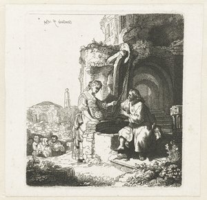 Chrystus i niewiasta Samarii wśród ruin” autorstwa John Smith of Chichester