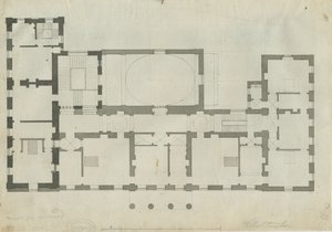 Chillington Hall: rysunek długopisem i ołówkiem, bd [1789] (rysunek)