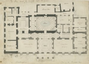 Chillington Hall: rysunek długopisem i ołówkiem, bd [1789]