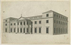 Chillington Hall: rysunek piórkiem i praniem, nd [?1780s]