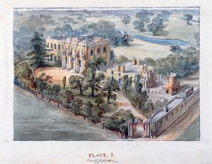 Dwór Pitzhanger, Ealing (pióro i atrament z wc na papierze)