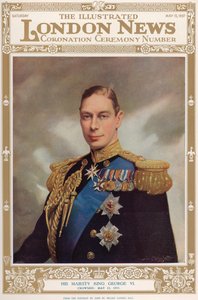 Portret króla Jerzego VI (1895-1952) z „The Illustrated London News”, 15 maja 1937