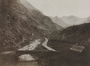 Widok wzdłuż trasy do Luz, Portugalia, 1852-1853.