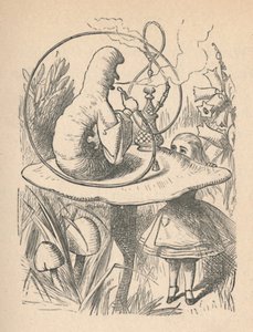 Alicja i gąsienica, 1889 autorstwa John Tenniel