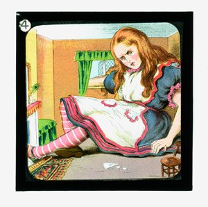 Alicja w Krainie Czarów, kolorowe slajdy w latarnie autorstwa John Tenniel