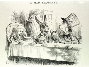 Alicja bierze „”Przygody Alicji w Krainie Czarów i przez lustro” Lewisa Carrolla”, ilustracja Johna Tenniela (1820-1914) autorstwa John Tenniel