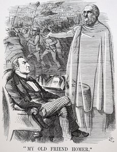 Stary przyjaciel Gladstone, Homer autorstwa John Tenniel