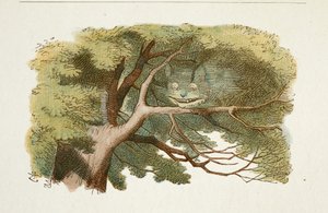 "Kot z Cheshire" Talerz z filmu "Alicja w Krainie Czarów" (Przygody Alicji w Krainie Czarów) Lewisa Carrolla z ilustracjami Johna Tenniela autorstwa John Tenniel