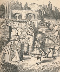 Precz z jej głową! Alicja i Czerwona Królowa, 1889 autorstwa John Tenniel