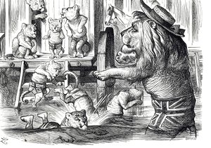 Rada Puncha dla brytyjskich wczasowiczów nad morzem autorstwa John Tenniel