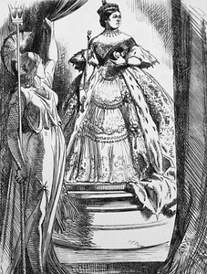 Królowa Wiktoria namawiana przez Brytanię do powrotu na świat po długiej żałobie autorstwa John Tenniel