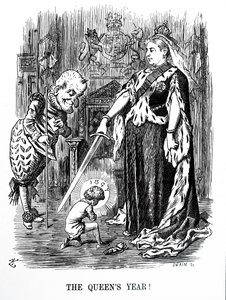 Diamentowy Jubileusz Królowej Wiktorii autorstwa John Tenniel