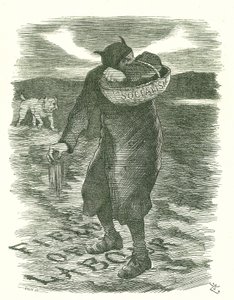 Sianie kąkolu: Obawa, że socjalizm szerzy się wśród brytyjskiej siły roboczej. Karykatura Johna Tenniela z Punch, Londyn, 27 lutego 1886. autorstwa John Tenniel