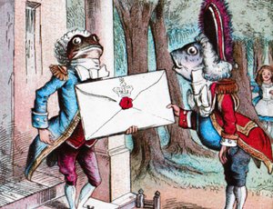 Żabi Piechur dostarcza zaproszenie, ok. 1910 r. autorstwa John Tenniel