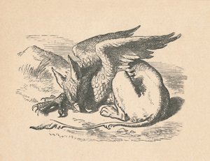 Gryf śpiący na słońcu, 1889 autorstwa John Tenniel