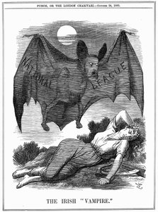 Irlandzki wampir, 1885 autorstwa John Tenniel
