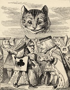 Król kier kłócący się z katem, z „Przygody Alicji w Krainie Czarów” Lewisa Carrolla, opublikowanej w 1891 r. (lito) autorstwa John Tenniel