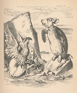 Nibyżółw, Gryf i Alicja, 1889 autorstwa John Tenniel