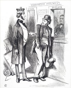 Rosnące ceny kolejowe. autorstwa John Tenniel