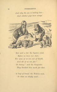 Mors i cieśla z ostrygami. autorstwa John Tenniel