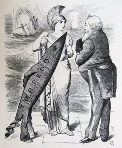 Torpeda białogłowa autorstwa John Tenniel